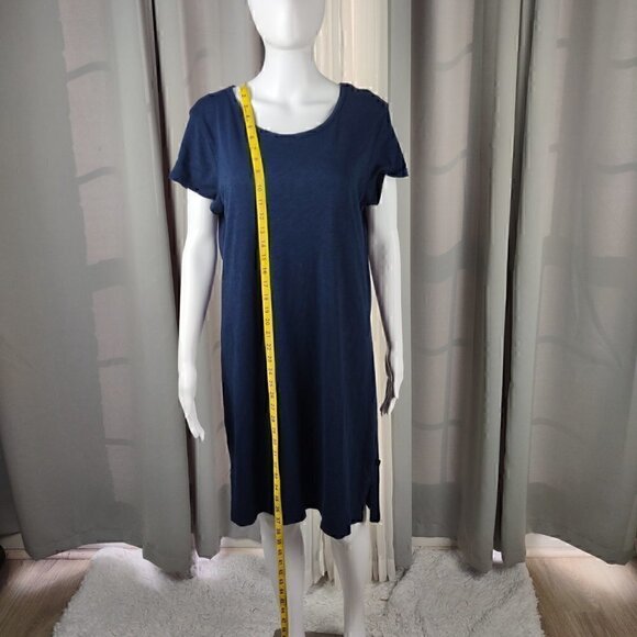 Gap Women's Blue Softspun Cotton Blend Short Sleeve T-Shirt Dress Size Large - Picture 5 of 11
